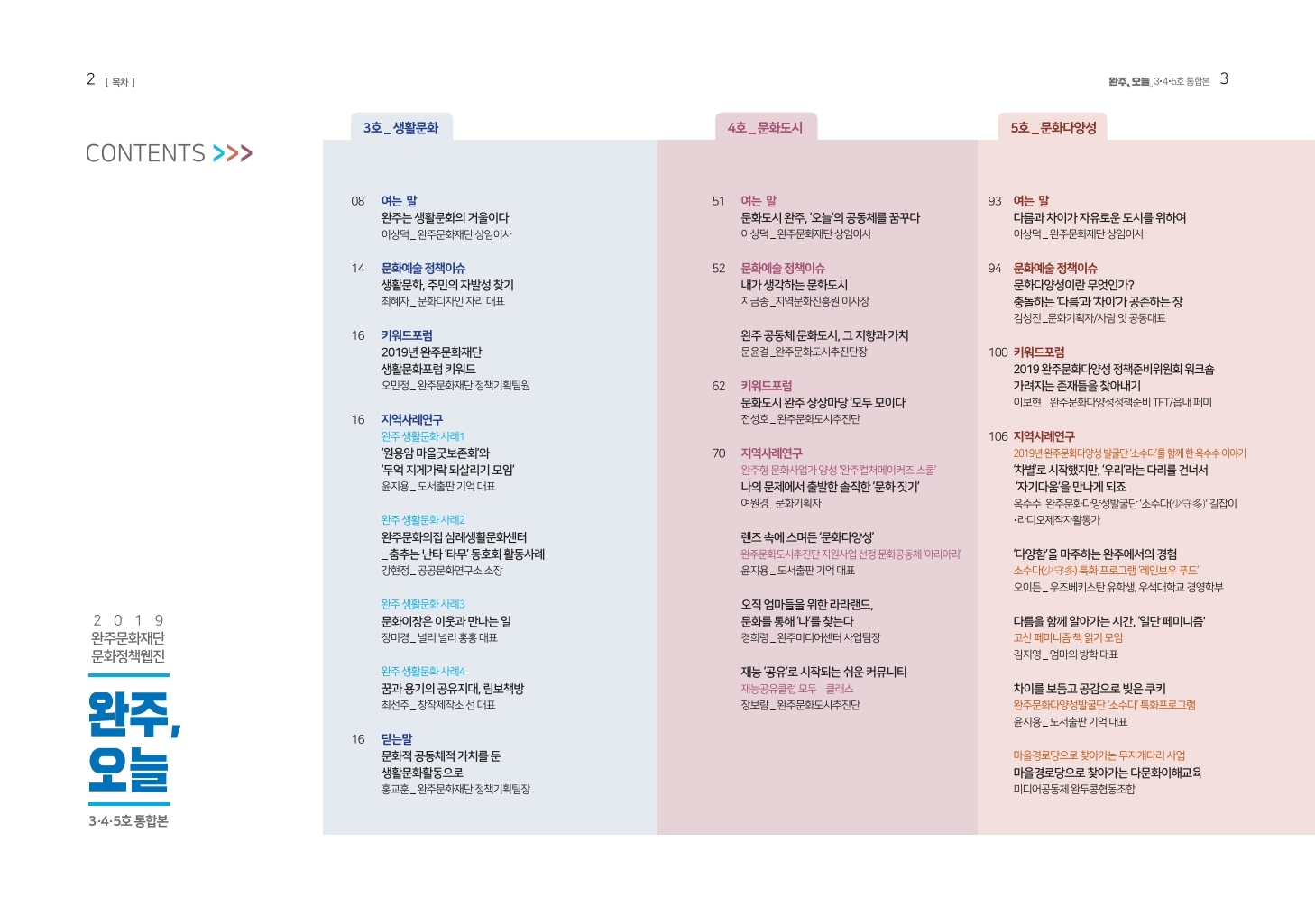 2019문화정책웹진 완주,오늘 3,4,5호 통합본 섬네일 파일